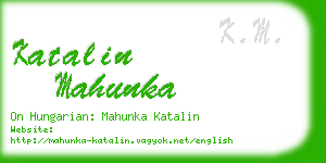 katalin mahunka business card